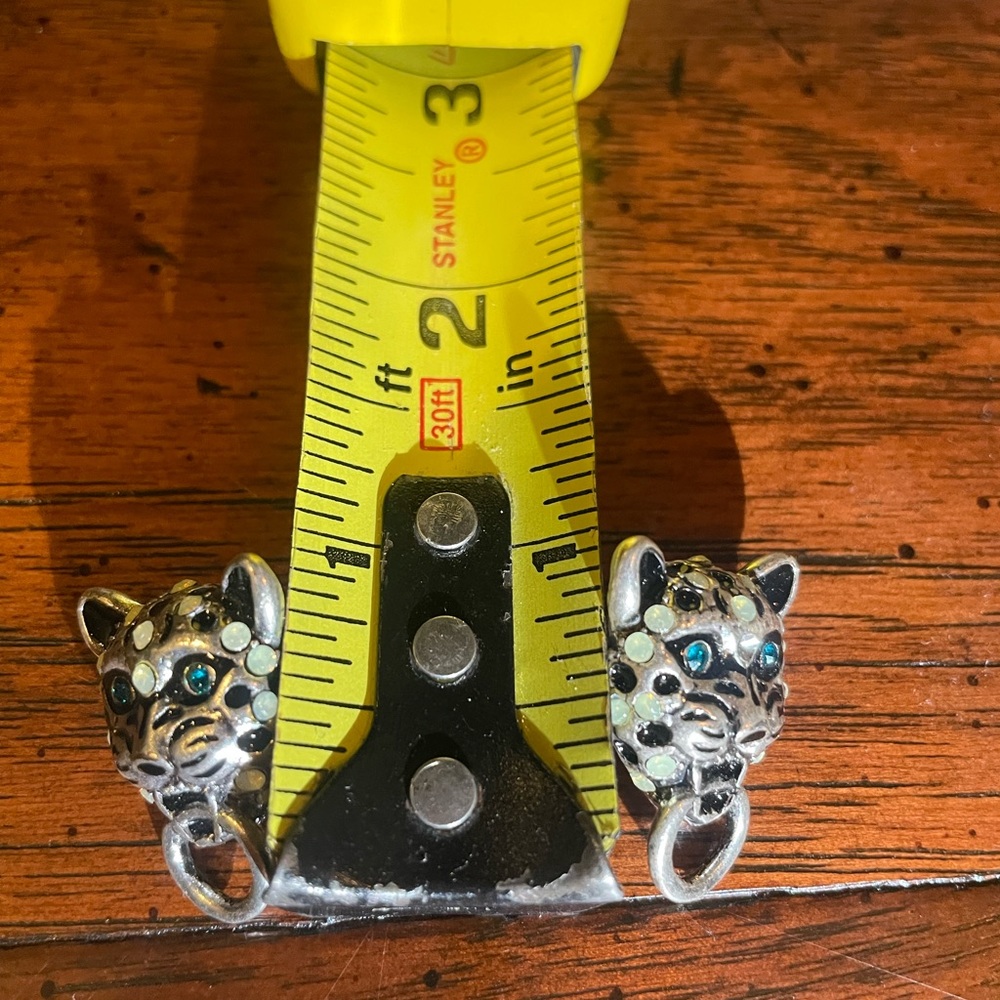 Snow Leopard Betsey Johnson Statement Necklace and Earring Set - Picture 10 of 11